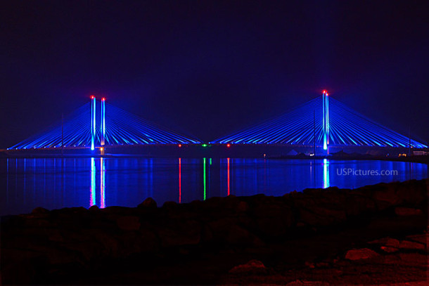 Indian River Inlet Bridge at Night