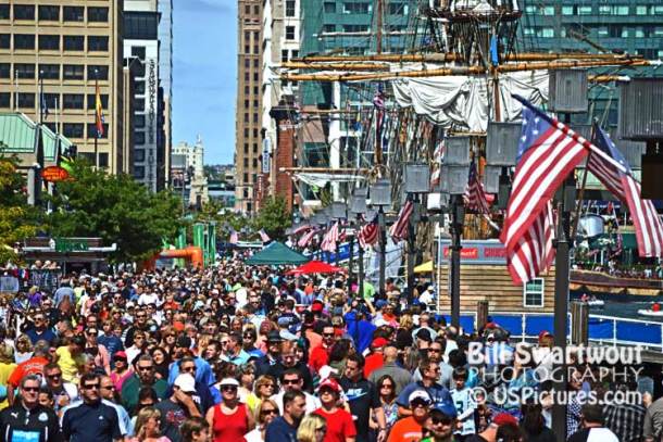 Baltimore Inner Harbor Star Spangled Celebration Crowd