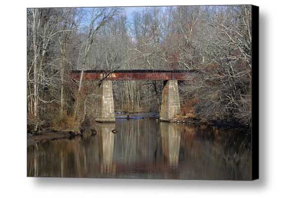 Tuckahoe River Railroad Bridge in Fall