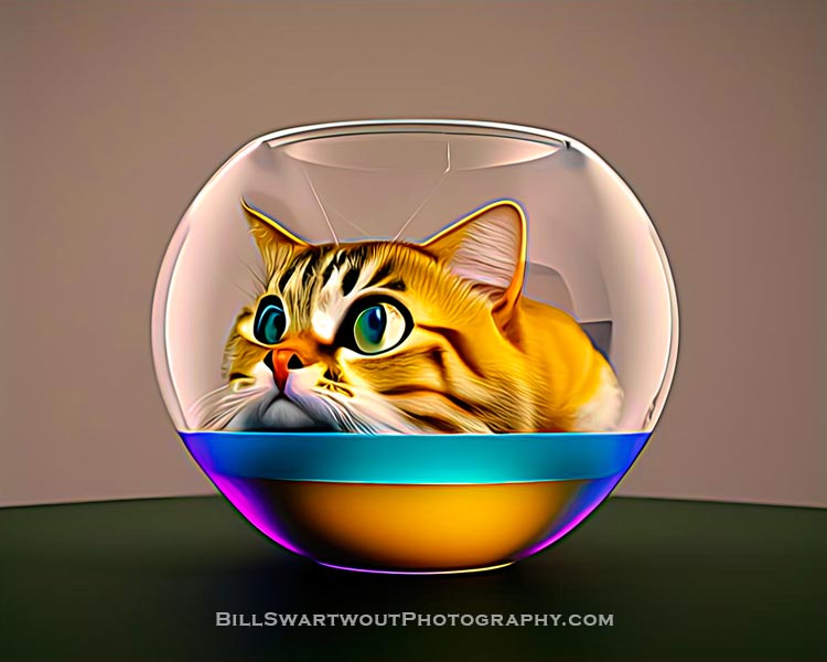 cat in a fishbowl