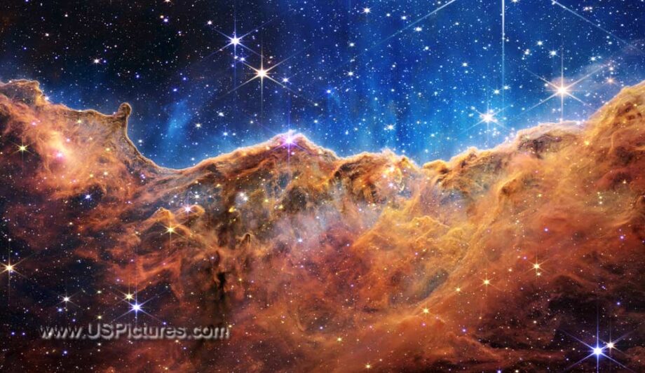 Cosmic Cliffs in the Carina Nebula