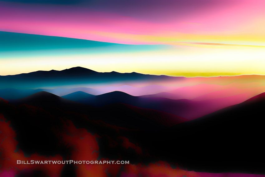 Purple Mountain Majesty Abstraction