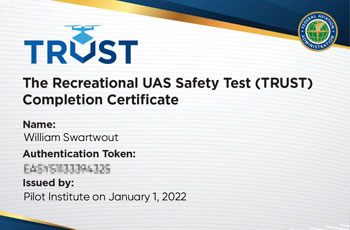 TRUST Certificate Obverse