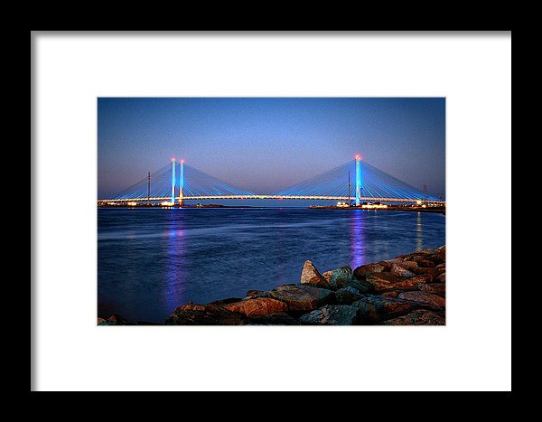 Framed Sample of the Indian River Bridge at Twilight